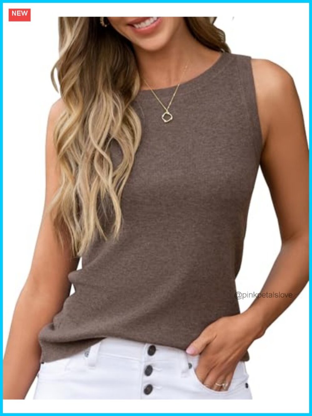 Wool Blend Sleeveless Tank Top Business Casual Slim Fit Knit